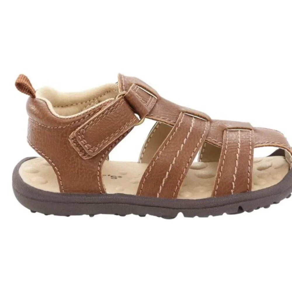 NWT Carter's Baby Every Step® Fisherman Brown Sandals